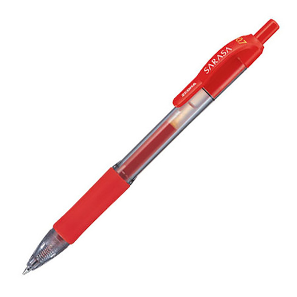 Zebra JJB15 Sarasa 0.7mm Gel Pen - Red (pkt/12pcs)